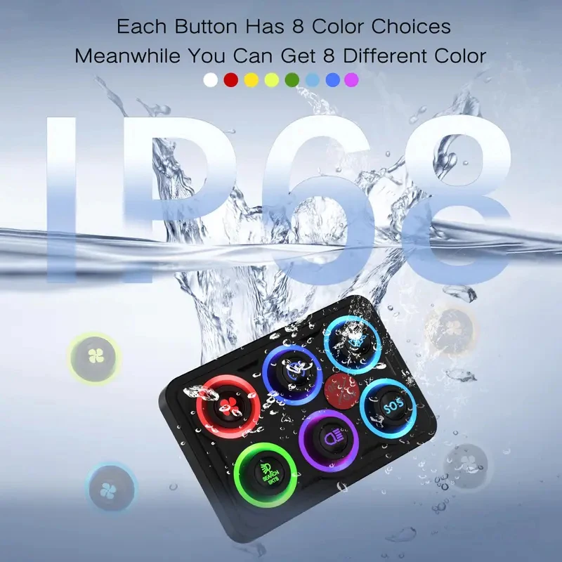 IP Gang Waterproof Marine Switch Panel V A 4 Mod Colors Backlight Car Relay Box With PCS Icons
