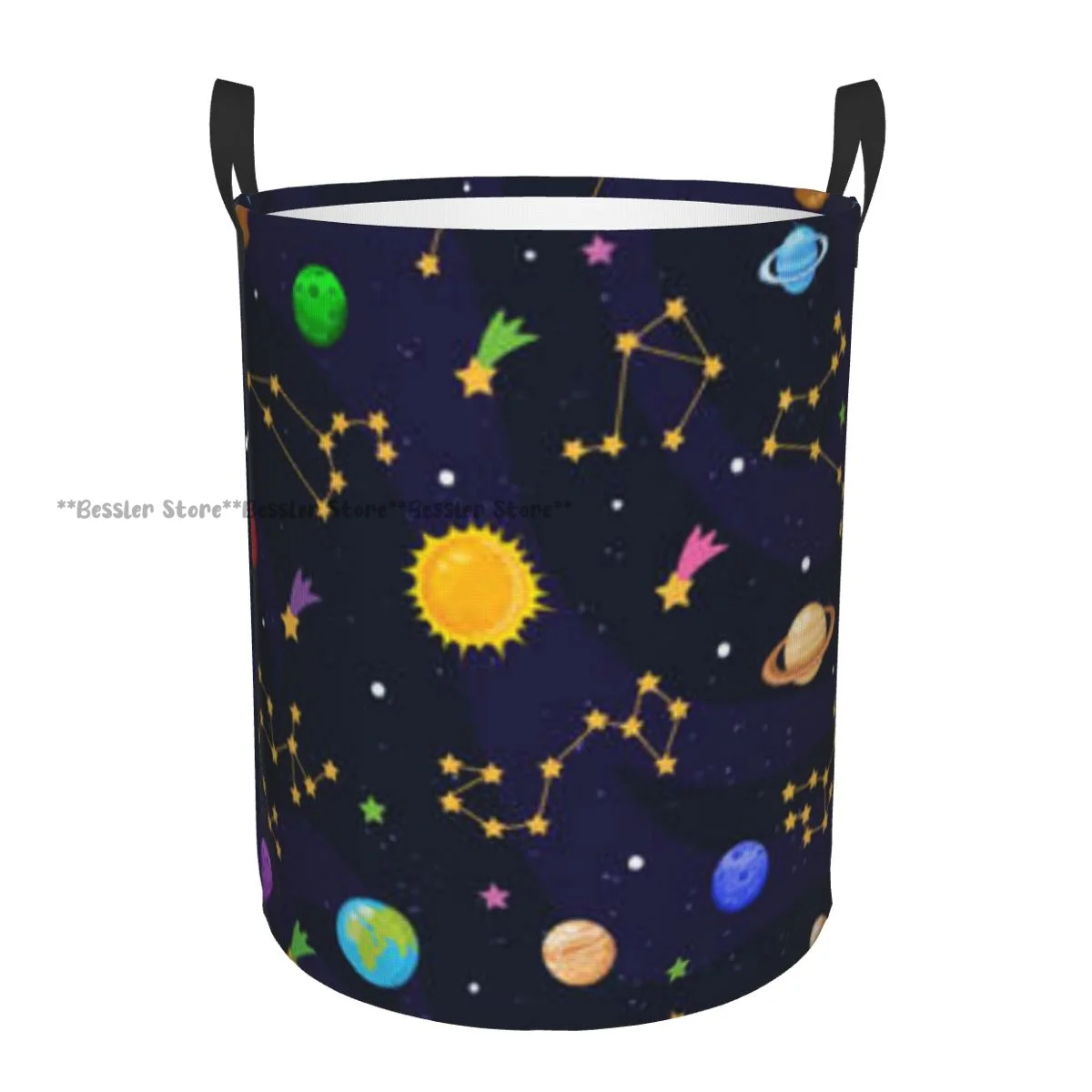 Planets Stars Constellations In Space Waterproof Storage Bag Household Dirty Laundry Basket Folding Clothes Organizer