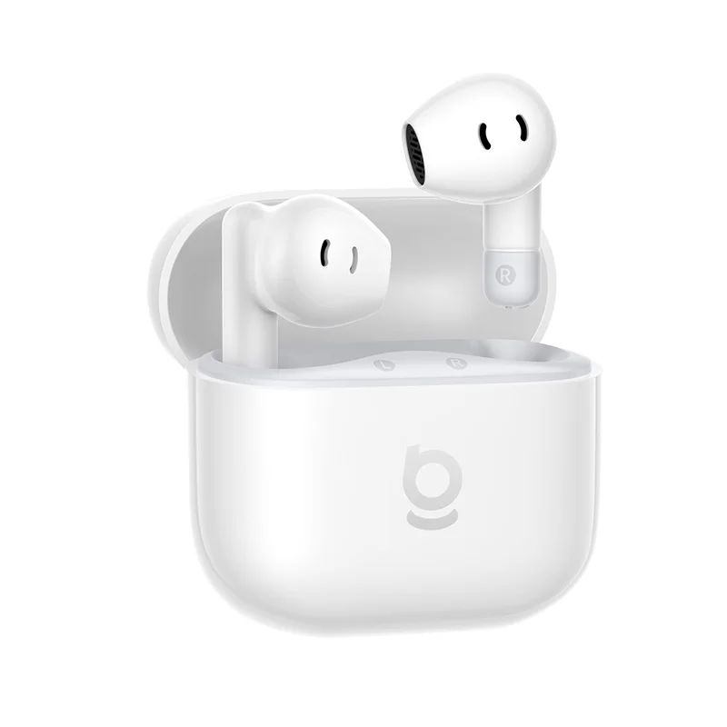 Baseus Bass BS2 Lite Echte draadloze oordopjes Bluetooth 6.0 Semi-in-ear oortelefoon 2-microfoon AI ENC 40H Speeltijd IP55 SuperBass Oordopjes