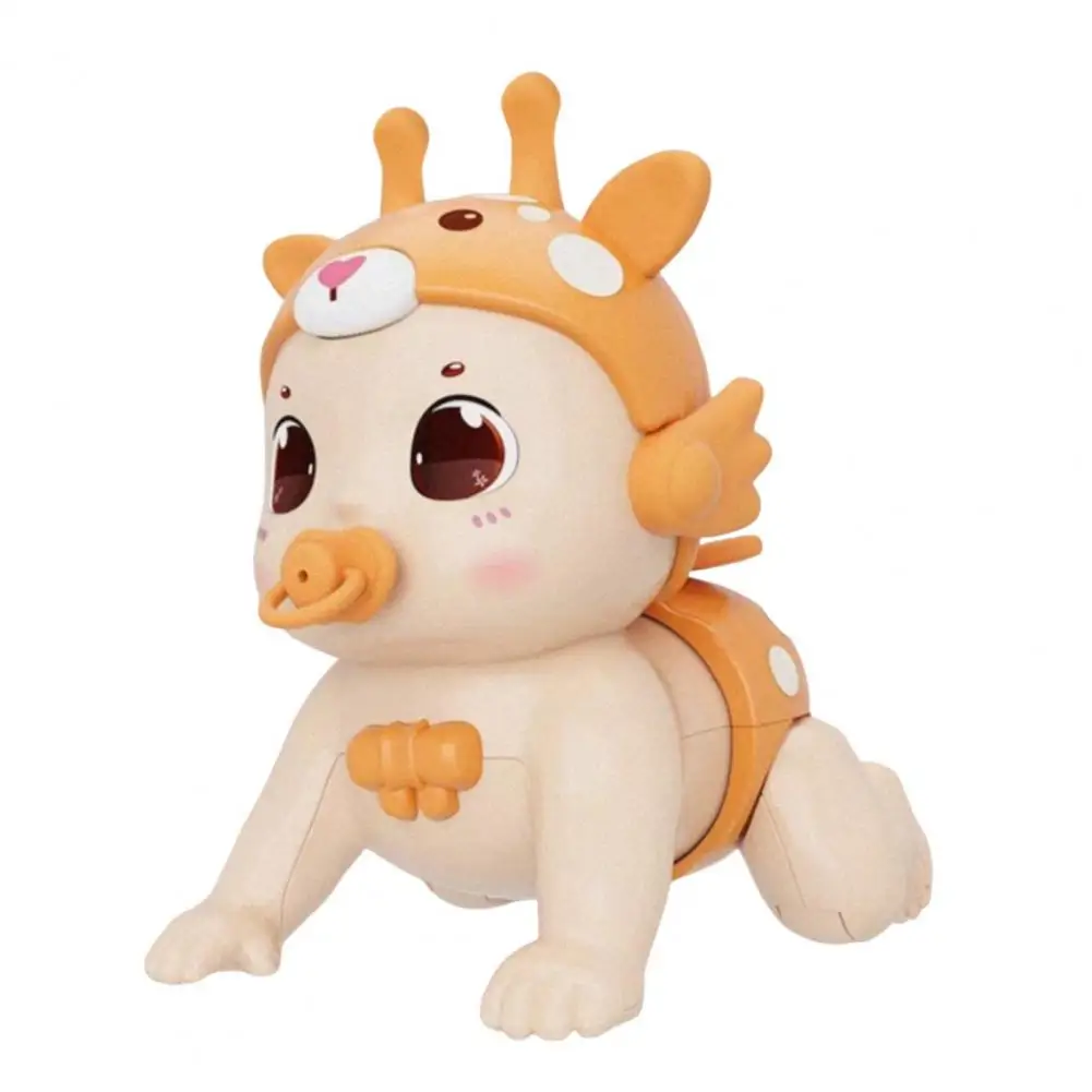 Kids Crawling Doll Toy Baby Doll Toy with Music Light Usb Rechargeable Infant Toddler Boys Girls Walking Crawling Learning Doll