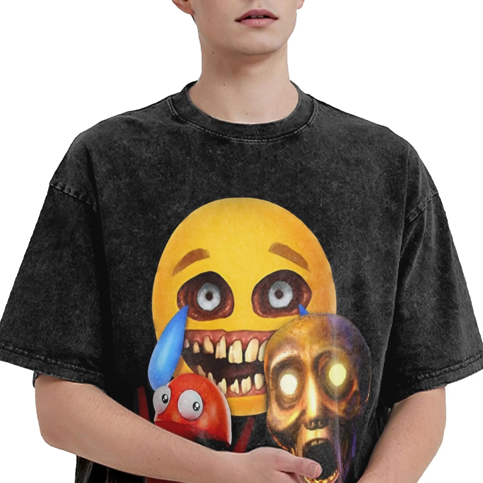 R.E.P الرجال تي شيرت غسلها الترفيه تي شيرت قصير الأكمام الياقة المستديرة تي شيرت القطن هدية الملابس