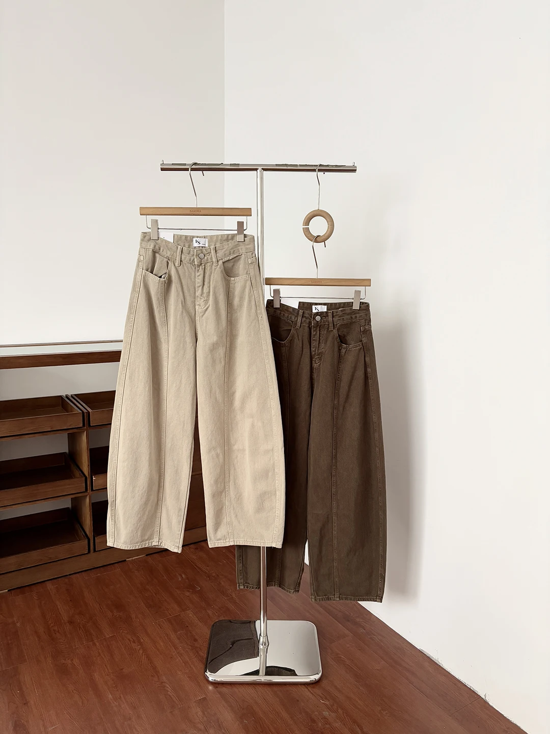 

High Waist Wide Leg Denim Jeans Women's Summer Loose Casual Slim Straight Workwear Style Long Pants Korean Version
