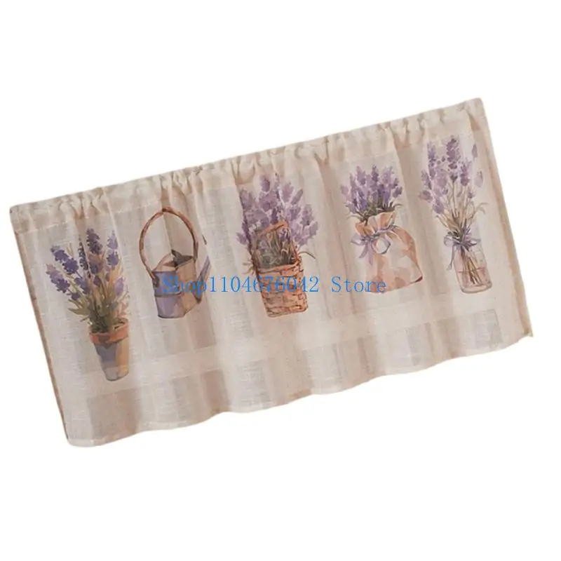 5asd Cactuses Print Room Divider Linen Door Curtain Dust Home Textiles