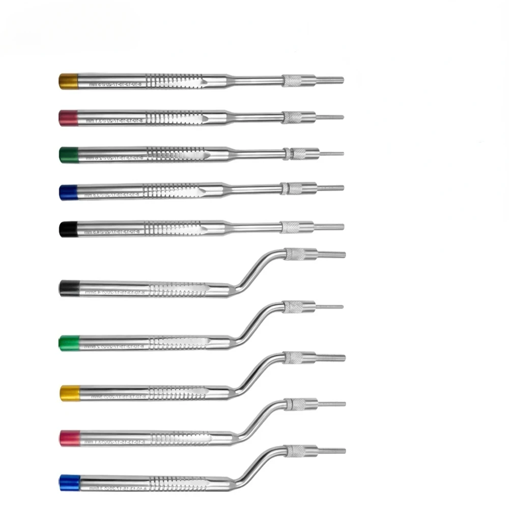 أداة زراعة الأسنان أدوات رفع الجيوب الأنفية للأسنان أدوات جراحية لطبيب الأسنان منحنية ومستقيمة (نصائح مقعرة)