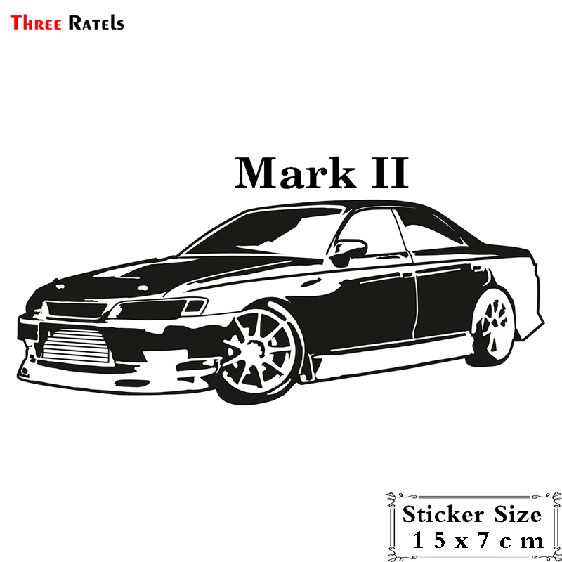 Three Ratels TRL655# 15x7cm Funny Car Stickers For Toyota Mark II 2 Colorful And Decals