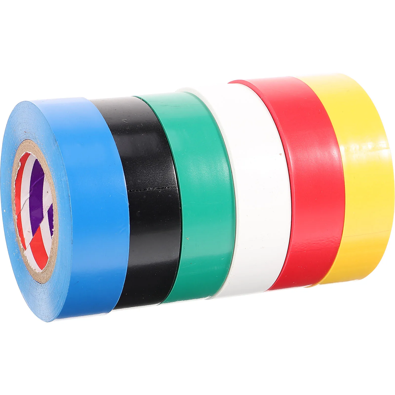 

6 Rolls Pvc Insulation Tapes Electrical Adhesive Tapes Wiring Harness Wrapping Heat Resistant Colored Electrical Tape