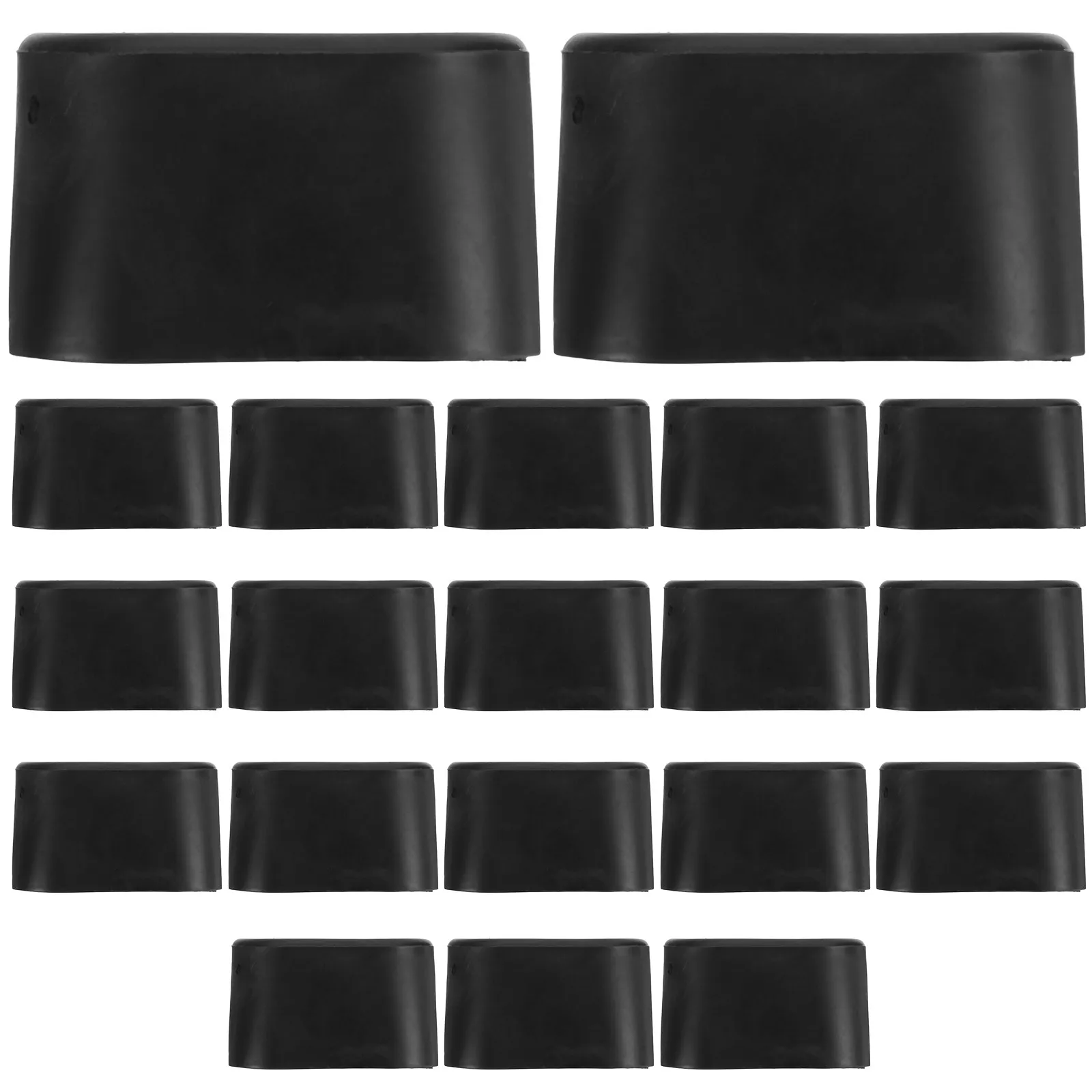 20Pcs Oval Chair Leg Caps Protective PVC Plastic Furniture Feet Covers Non Slip Pads for Hardwood Floors Chairs Tables