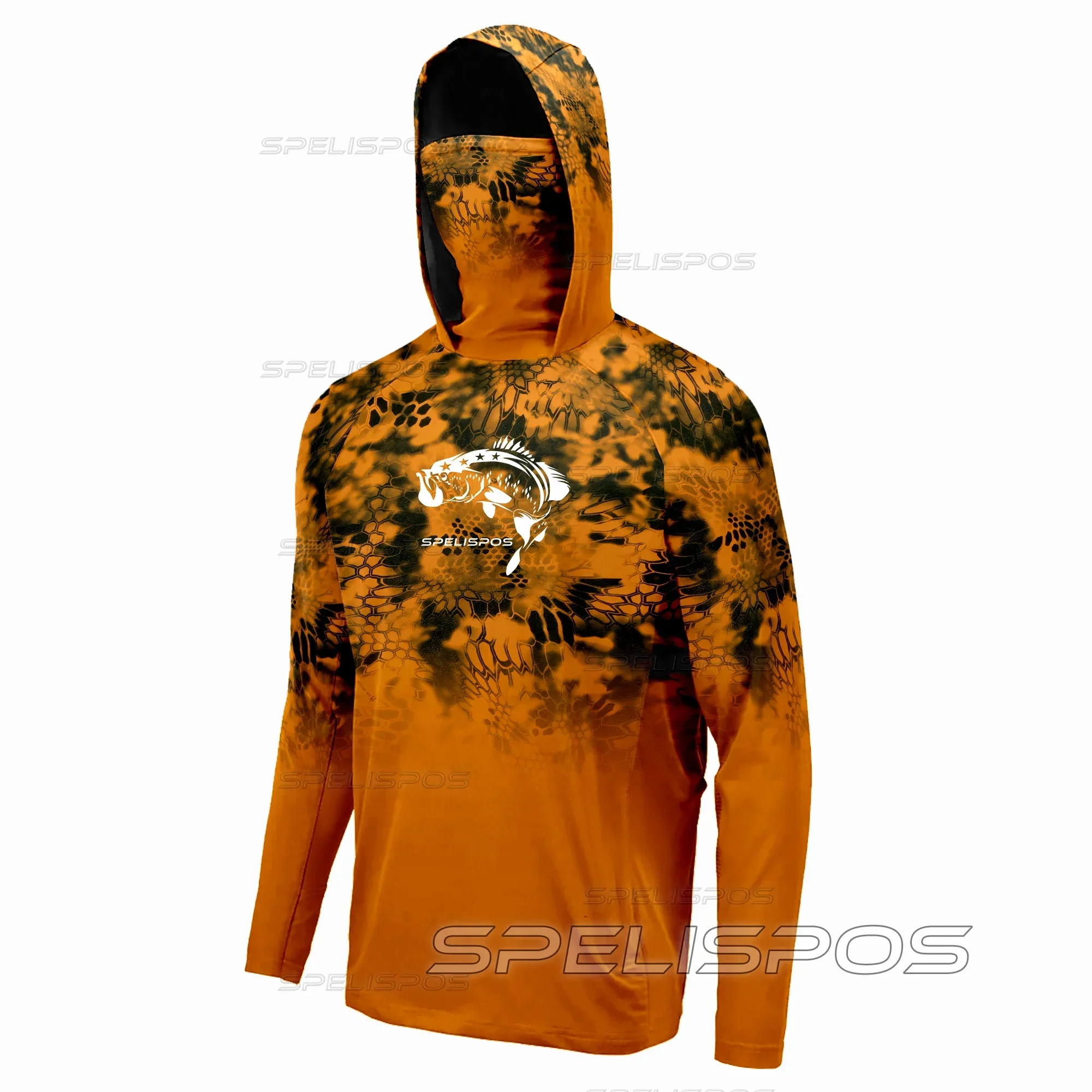 

Fishing Hoodies Sun Anti-UV UPF50+ Mask Summer Scarf Shirt Fish Tops Kit Beach Jersey Hooded Angling Wear Cap Maillot