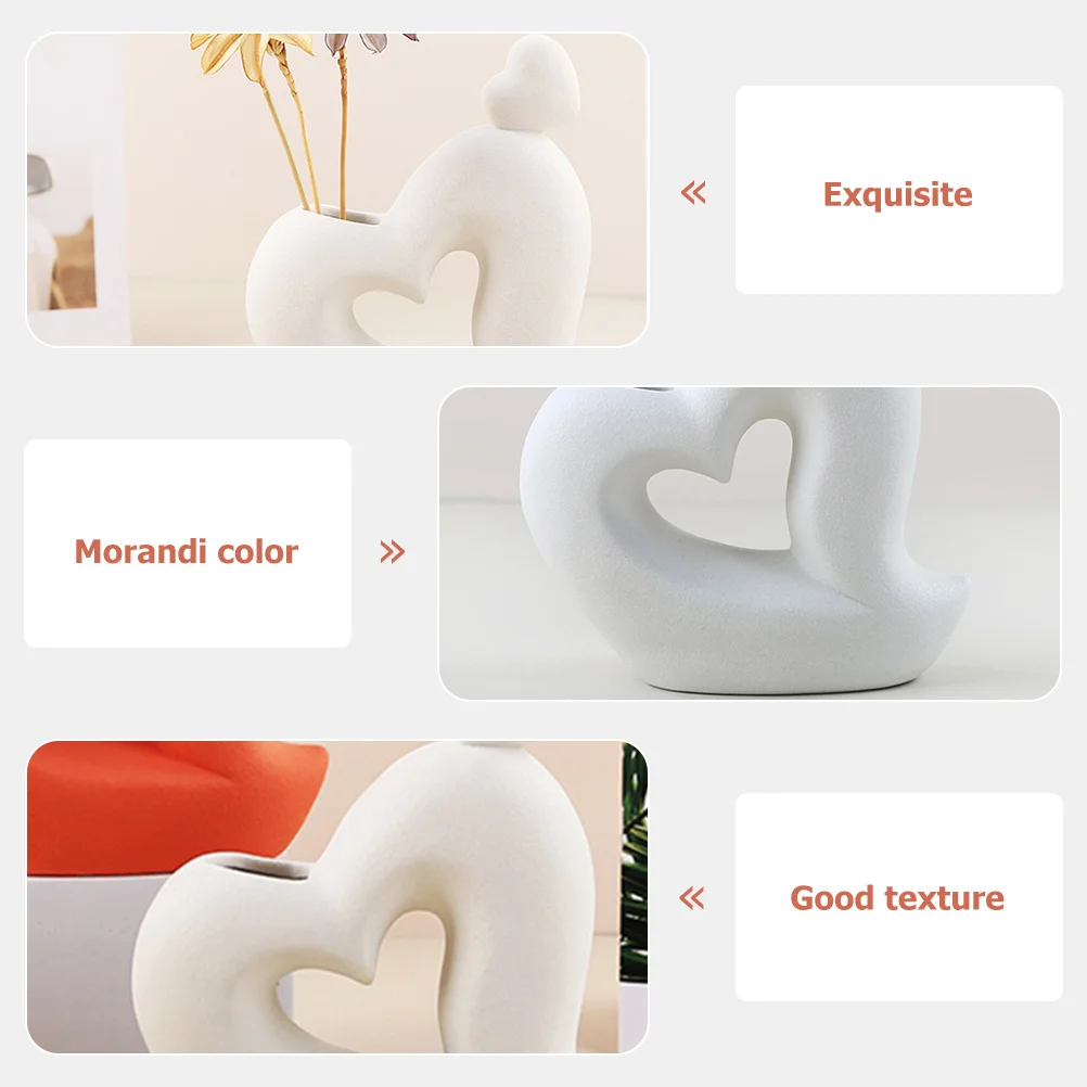 

Creative Flower Vase Arrangement Desktop Abstract Ceramic Container Decorative for Flowers Hand-crafted