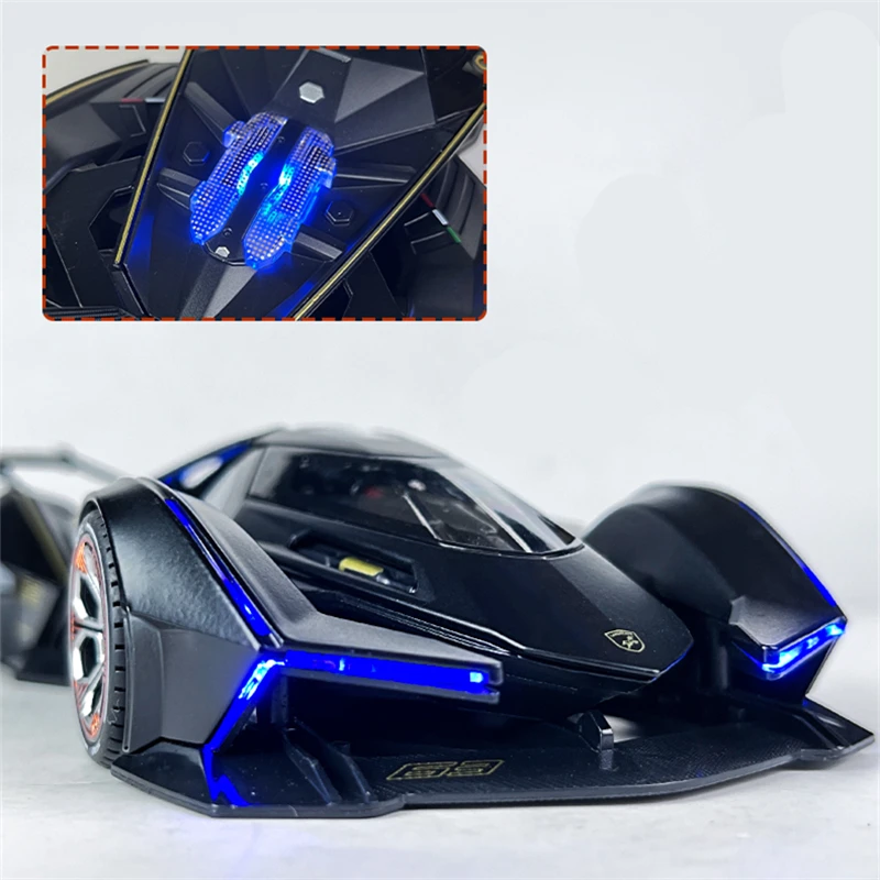 1:24 V12 Vision GT Gran Turismo Alloy Concept Sports Car Model Diecasts Metal Toy Racing Car Model Sound and Light Kids Toy Gift