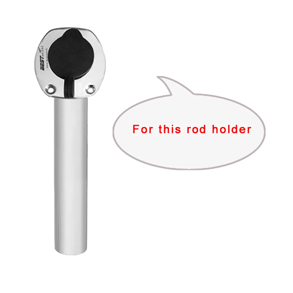 Rod Holder Sleeve Rubber Tube Liner Fishing Rod Rest Insert with Cap for Boat Yacht Kayak Pole Protection
