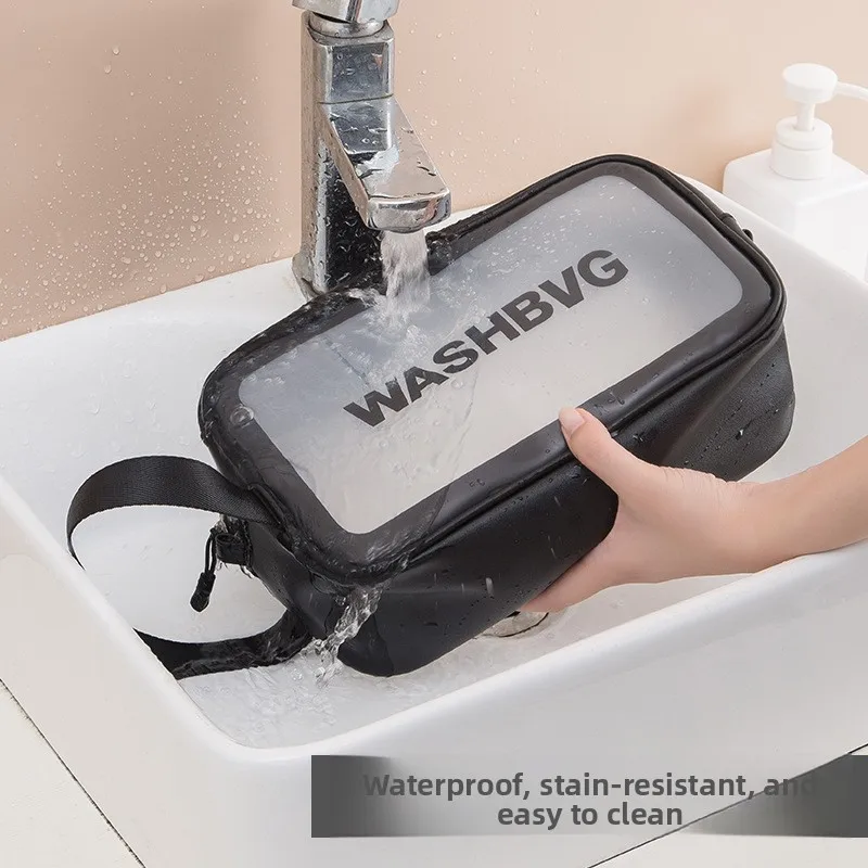 

Прозрачная сумка для хранения из искусственной кожи, предназначенная для ребенка, водонепроницаемая, влагостойкая, большая вместимость, портативная портативная, необходимая для мам.