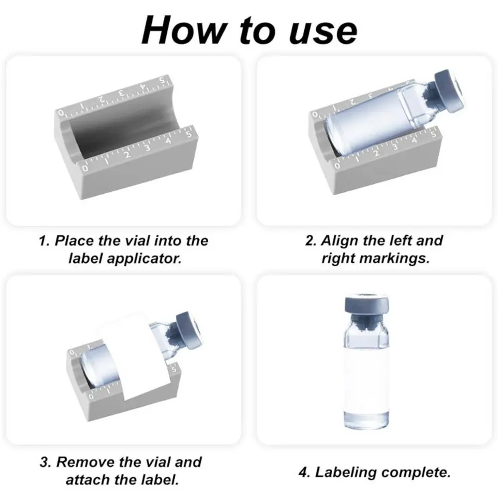 3ml/10ml Fläschchen-Etikettenapplikator Einfache Ausrichtung Präzise Anwendung Aufkleber-Ausrichtungswerkzeug Zeitsparende Wiederverwendbare Etikettierungswerkzeuge – Detail 11