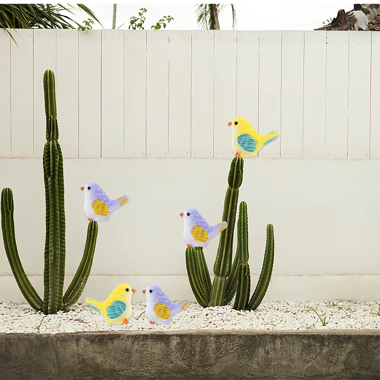 8Pcs Resin Bird Ornament Decor for Indoor Outdoor Use Desktop Tabletop Shelf Garden Patio Home Office Decor Resin Home