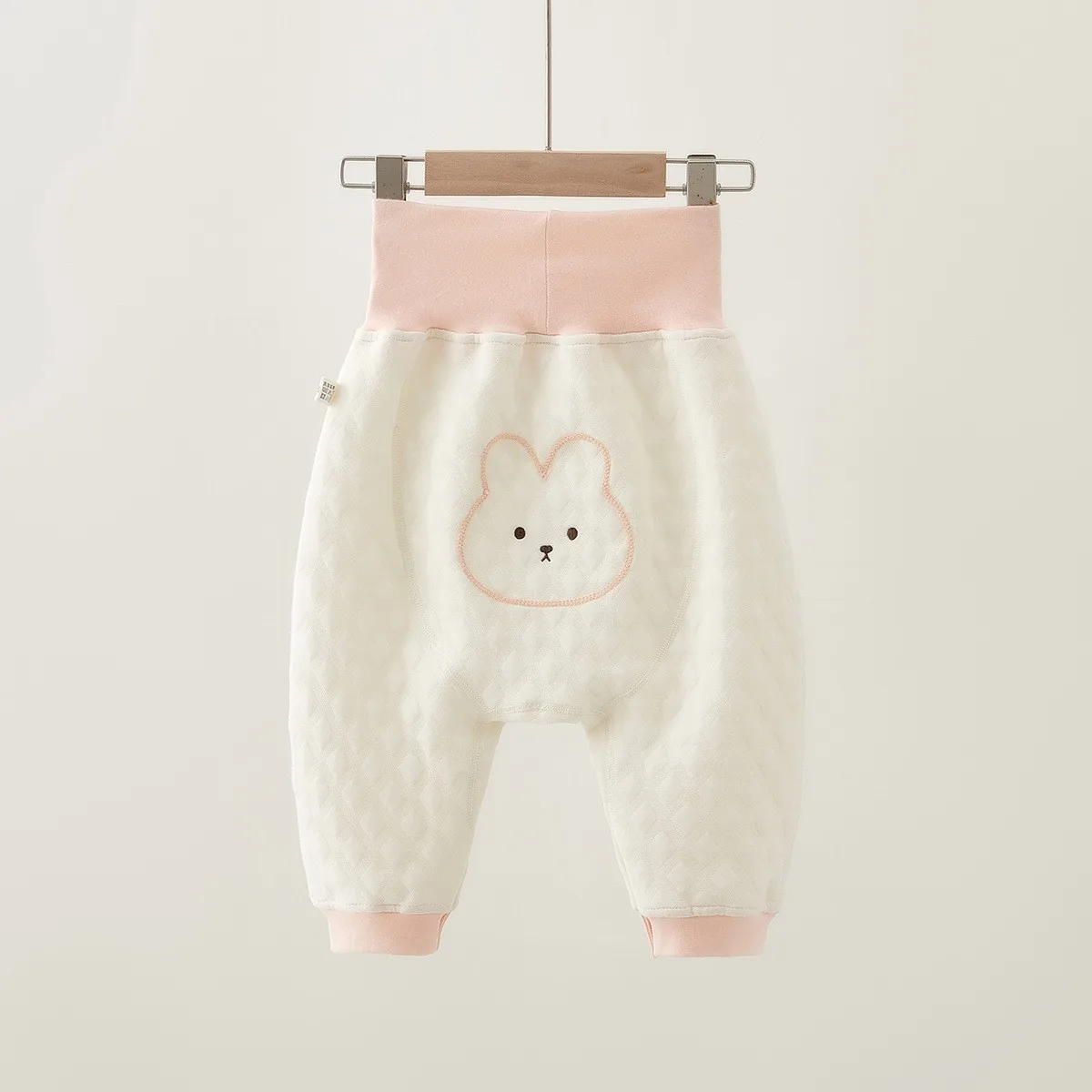 Baby Pants for Autumn and Winter, No Need to Take Off for Diaper Changes, Cotton-Padded, Belly-Protecting, Split-Open Design with Snap Buttons, Suitable for Spring and Autumn, Cotton Pants for Babies to Wear Outside
