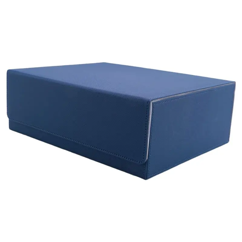 

ABVB-Card Storage Box For Trading Cards, Card Deck Case Holds 1800+ Single Sleeved Cards Storage Box Durable Easy To Use Blue