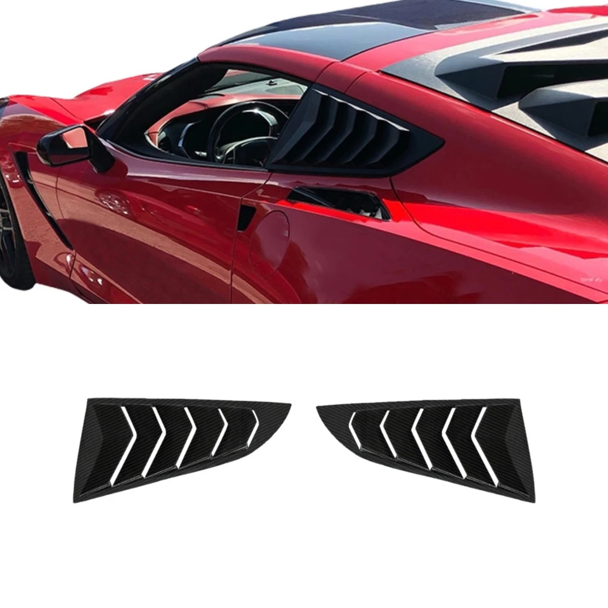 

Боковое заднее окно автомобиля, жалюзи, шторы для Chevrolet Corvette C7 2014-2019, комплект кузова, автомобильные аксессуары
