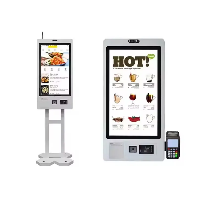 21.5 Inch Lcd Self Service Kiosk Self Ordering Kiosk Android Operation System Restaurant Ordering Payment Kiosk