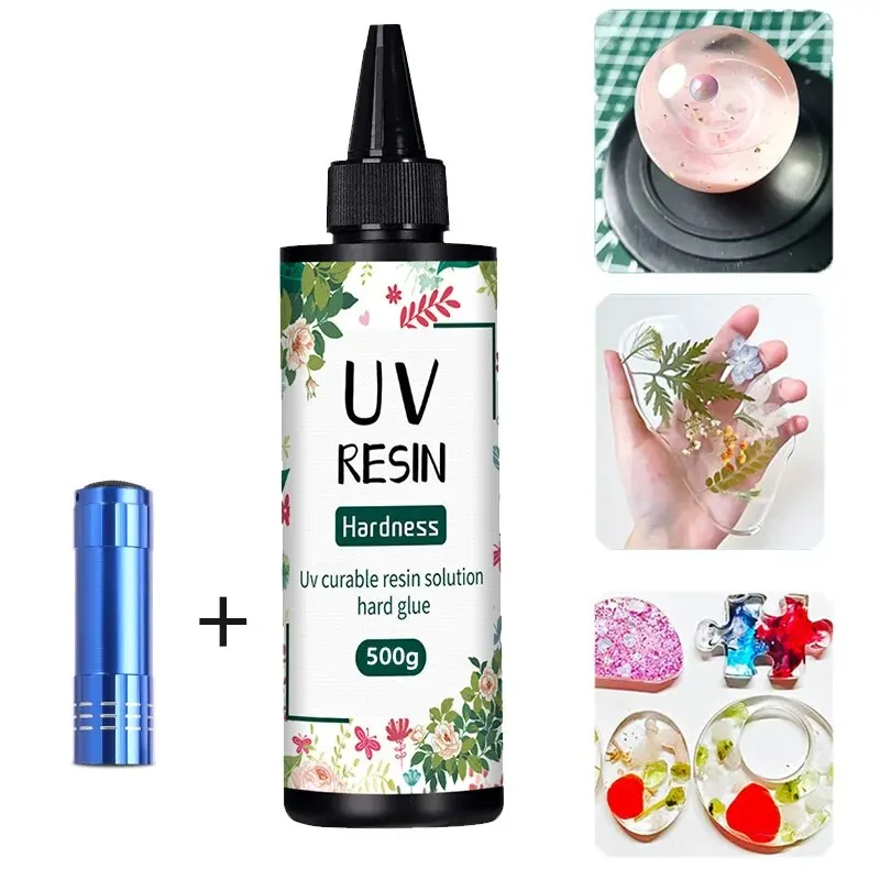 UV Resin -Upgrade Ultraviolet Epoxy Resin Crystal Clear Hard Glue Solar Cure Sunlight Activated Resin for Handmade Jewelry