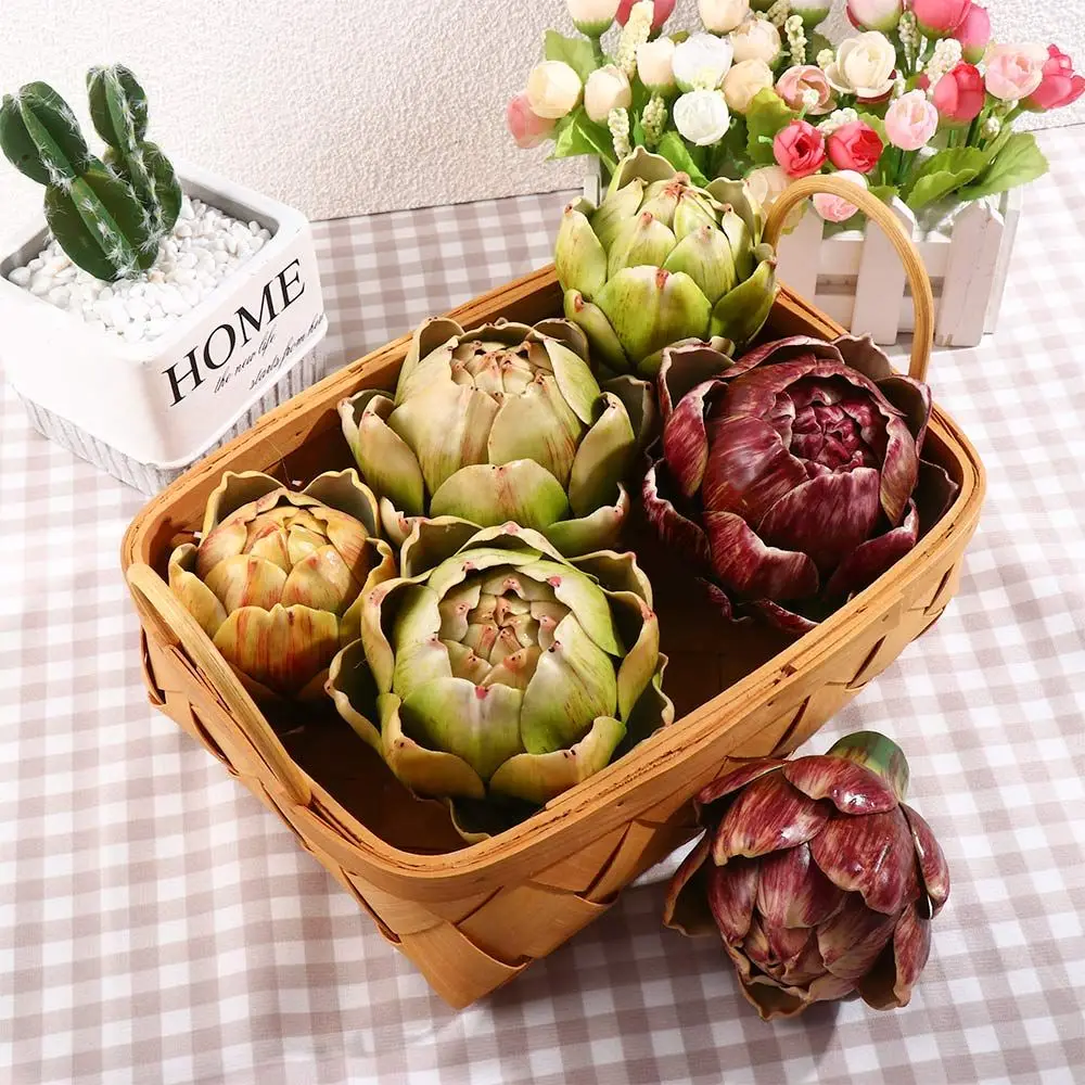 green nearly natural faux fruit home kitchen artificial artichoke faux artichokes home decorations artificial decorations