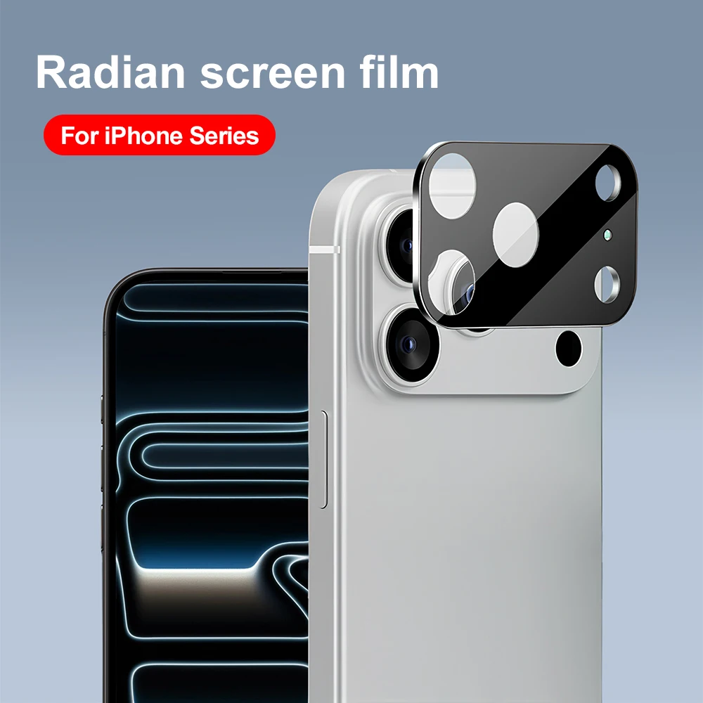 

Black Camera Lens Glass Protector for iPhone 17 16 13 12 11 14 15 Pro Max Plus 17 Air 3D Back Lens Protector Tempered Film Cover