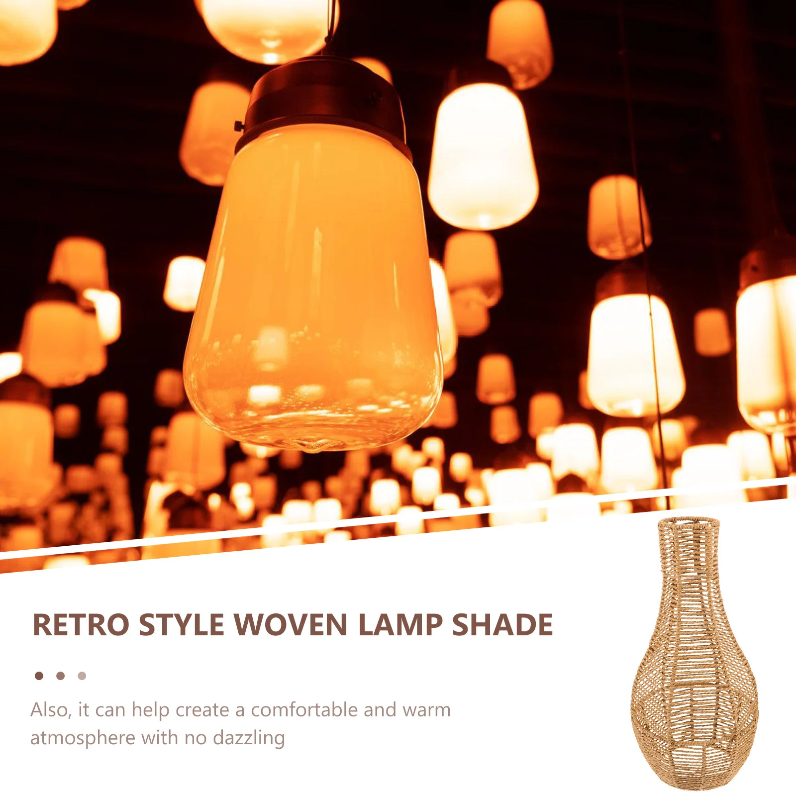 

Retro Rope Iron Ceiling Light Cover Simple Hanging Lampshade Vintage Bedroom Lamp Shade Home Decor Lighting Simple Lampshade