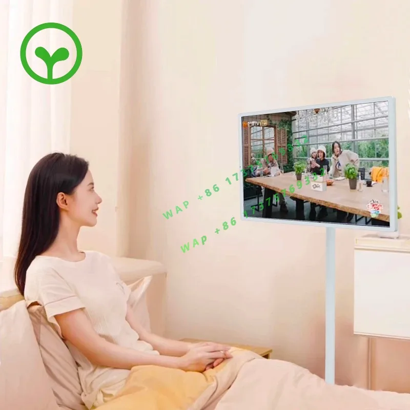 Factory Supply 32 Inch Portable Smart TV Rechargeable Android Mobile with Touch Screen Television 32 INCH Wheels
