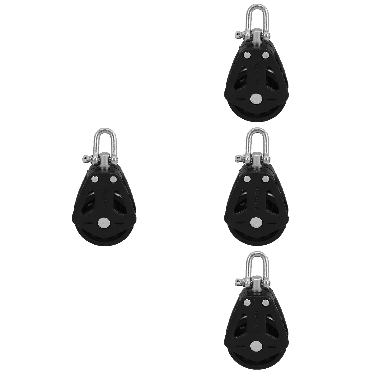 

4 Pieces Sail Pulley Accessories Kayak Crane System Gym Lifting Cable Use Single for Sailboat Roller Wheel Nylon Swivel