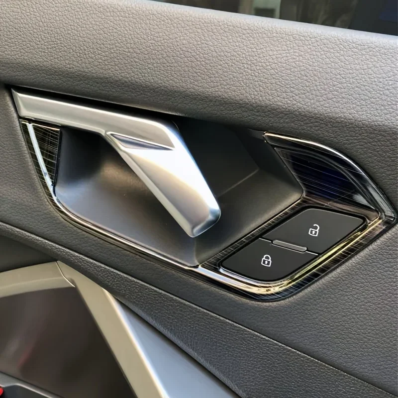 

Car Inner Door Handle Bowl Frame Decorative Sequins Cover Trim Stainless Steel Interior Accessories For Audi Q3 F3 2019 - 2024