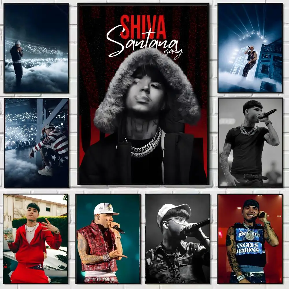 Rapper S-Shiva Poster Self-adhesive Art Waterproof Paper Sticker Coffee House Bar Dorm Room Wall Decor