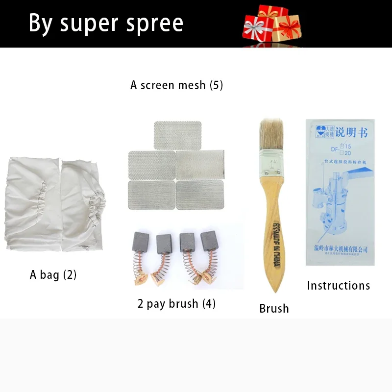 Moedor Automático de Ervas Contínuo, Moedor Elétrico, Pulverizador de Martelo, 20000 RPM, min, 220V, Trabalho Contínuo, 1200W, 1-5 Horas