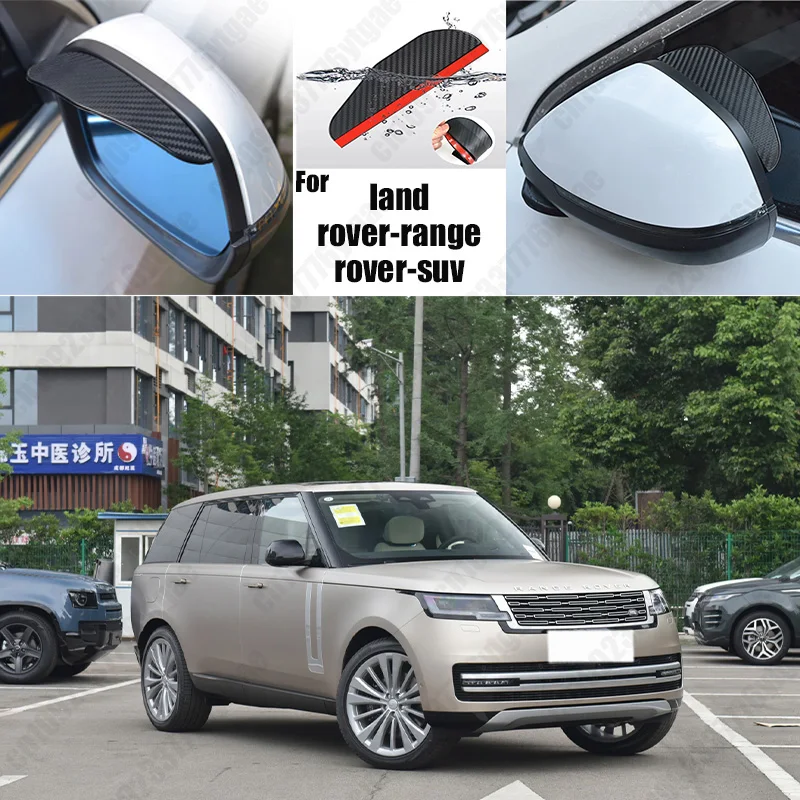 For land rover-range rover-suv Car Rearview Mirror Rain Eyebrow Fiber Auto Rain Shield Rainscreen Reflector Rain Shield