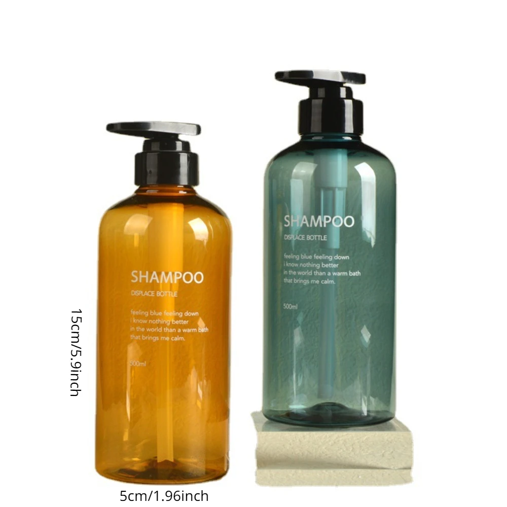 500ml shampoo bottle, round shoulder shampoo bottle, 300ml thick wall conditioner bottle, lotion filling bottle