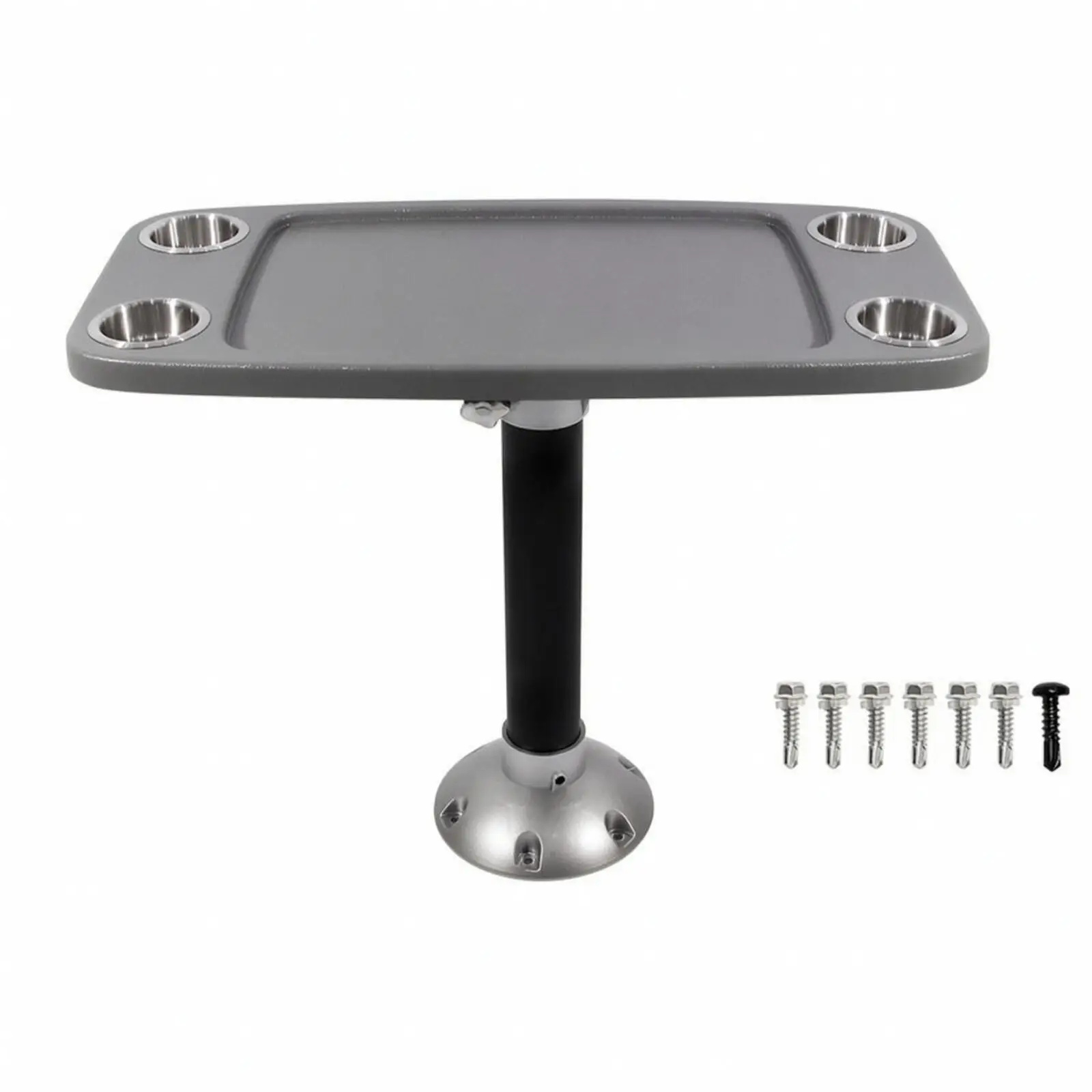Detachable Yacht Table with Raised Edge and Stainless Steel Cup Holders for Inflatable Boat Deck