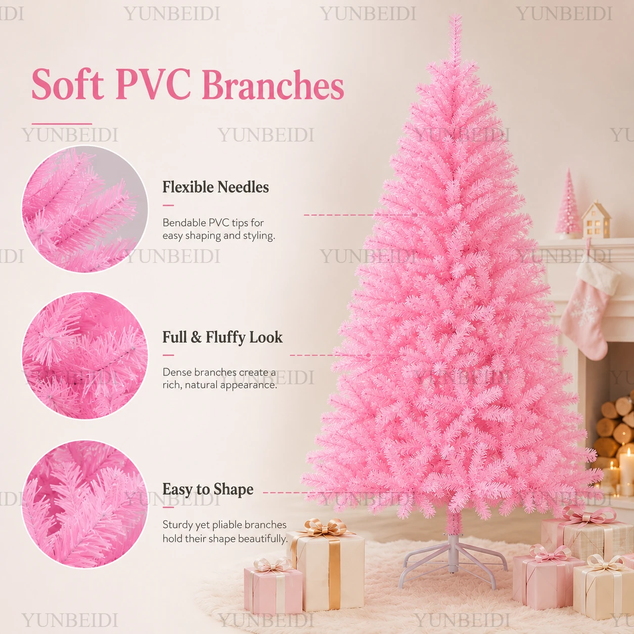 Pohon Natal Artifisial Warna P - Home Decor Lighting Tree ulasan dan harga