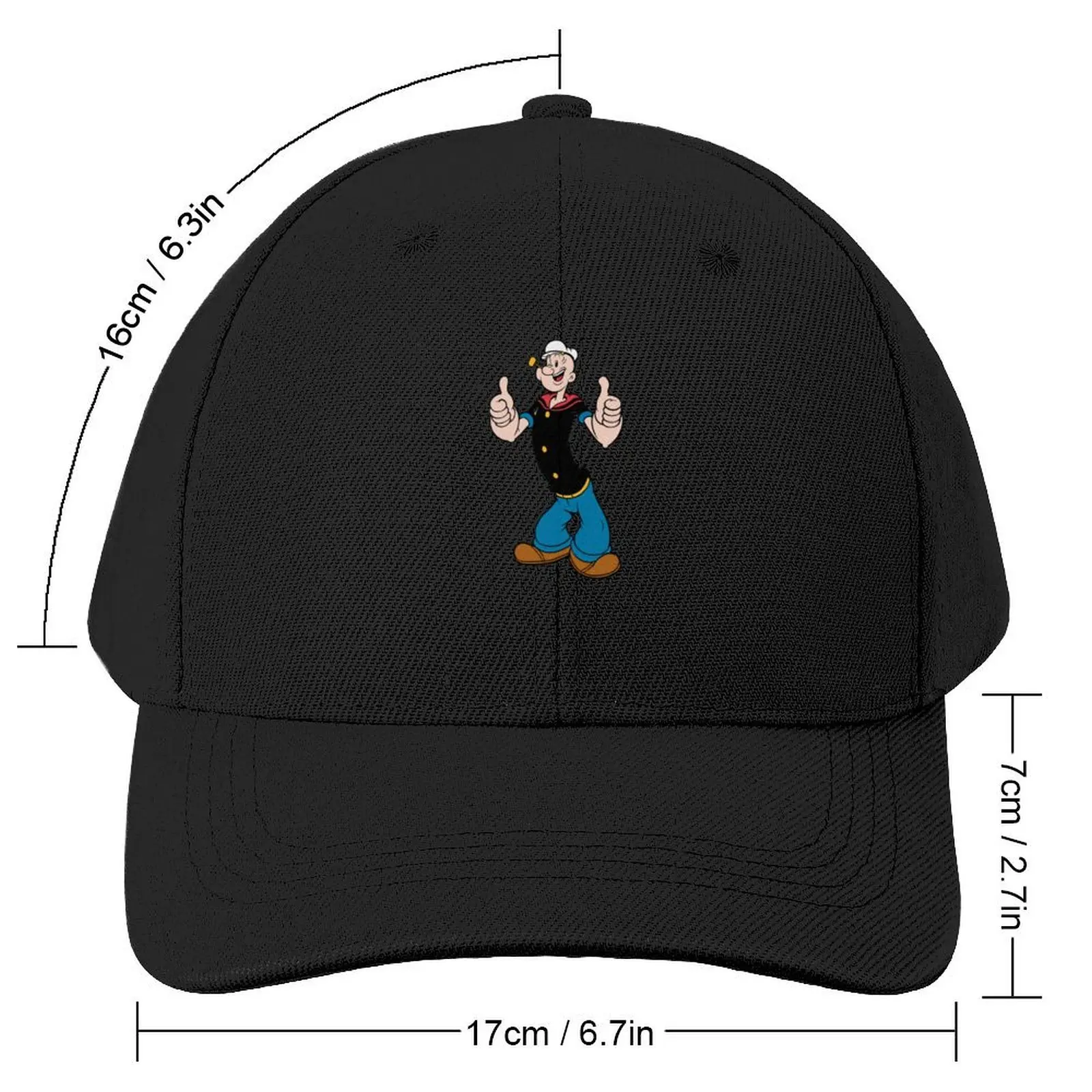 BEST SELLER - POPEYE THE SAILOR MAN Baseball Cap Thermal Visor Gentleman Hat Golf Wear Men Women's