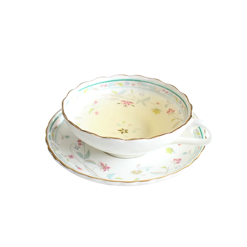 English Black Tea Cup and Saucer Set, Creative Dish, Bone China, Coffee Cup, Afternoon Tea, Home Decoration Accessories