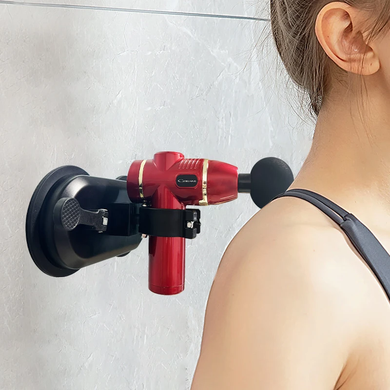 Massage gun bracket adsorption type without installation of Fascia gun bracket Massager head