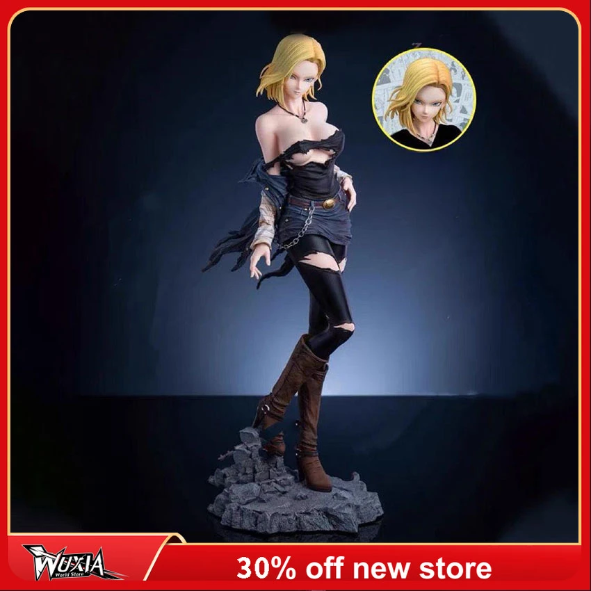 Figurine d'action Dragon Ball Z, personnages d'anime, statue sexy en PVC, collection d'ornements, affichage de bureau, jouets cadeaux, Android 18, 30cm