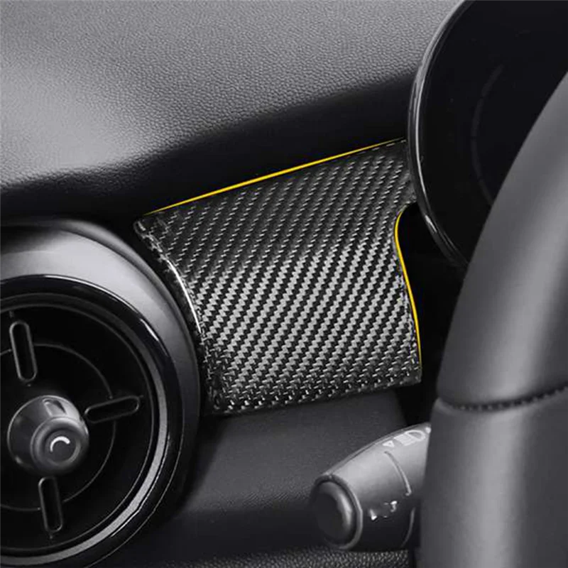 Carbon Fiber Central Control Instrument Panel Decorative Cover Trim Sticker for MINI Cooper F55 F56 F57 2021 2022