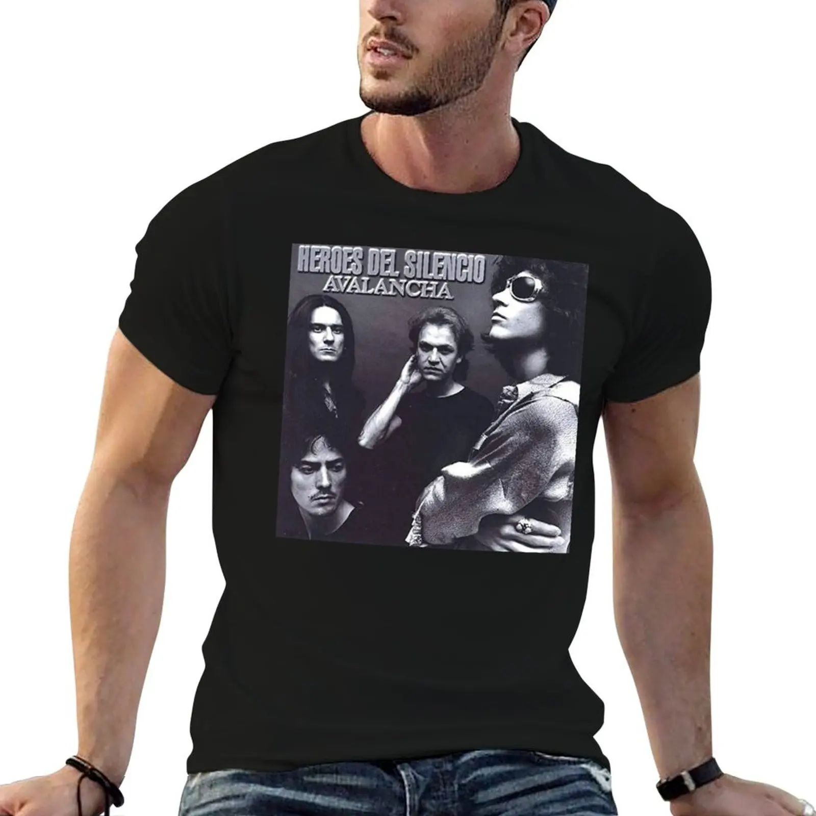 Camiseta Héroes del Silencio - Álbum Avalancha 1995, camisetas para hombre, camiseta informal de algodón, paquete de camisetas de algodón para hombre