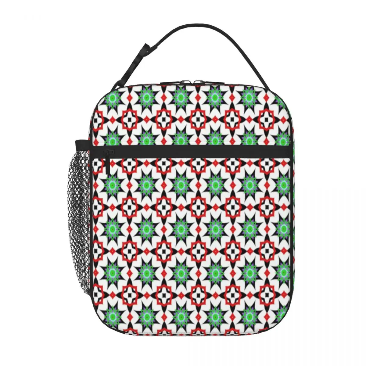 Hot Sale Obsidian Bloom Zipper Closure Insulated Food Bag Hospital Visiting Office Lunch Bag