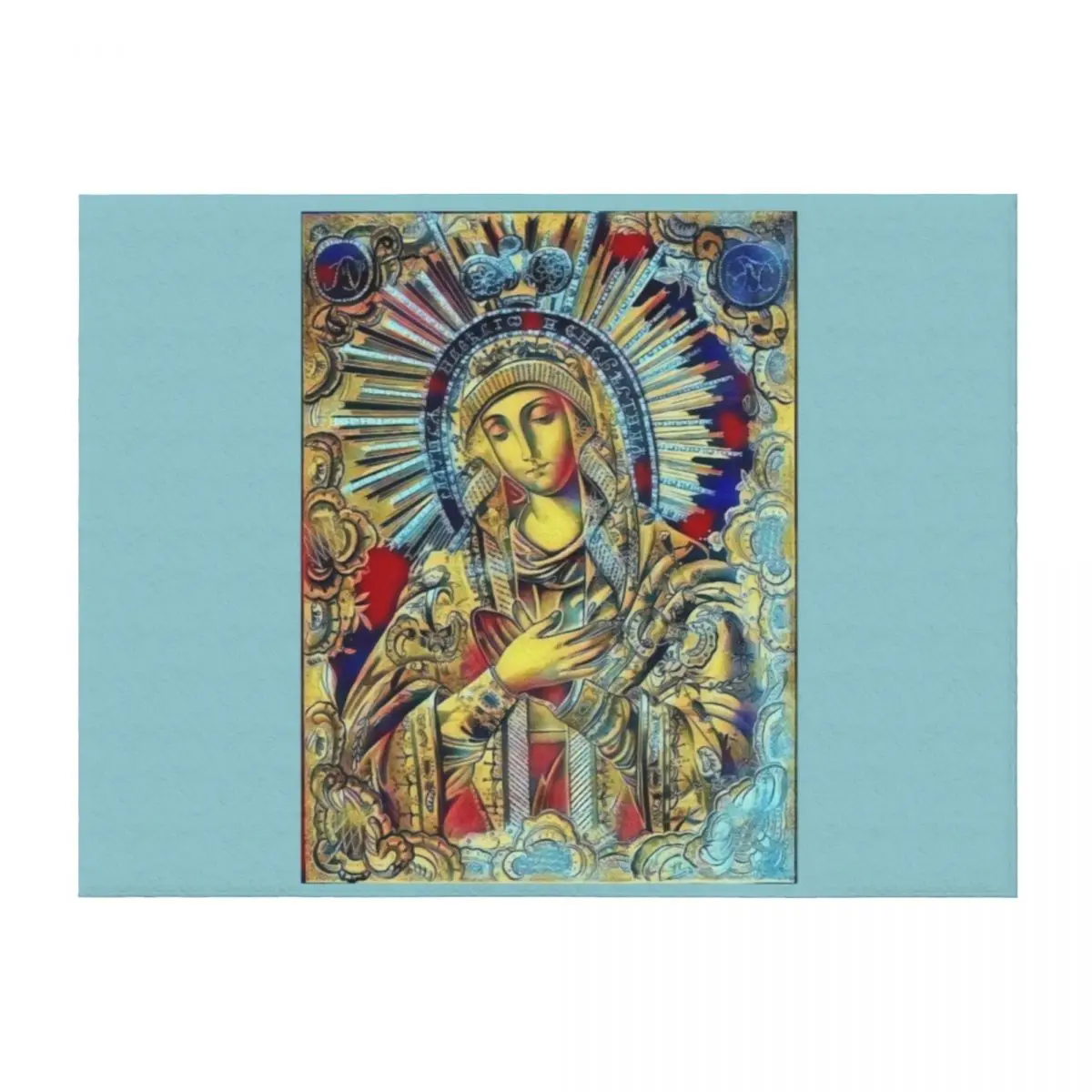 

Virgin Mary Engraving - Morning Glory Throw Blanket Designers Extra Large Throw christmas decoration Plaid on the sofa Blankets