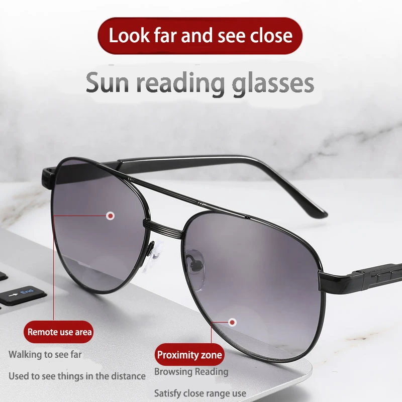 

Shatar Look Far Reading Glasses Men Can Walk With You Anti Blue Light Anti Ultraviolet sunglasses For Women Look Both Near Far