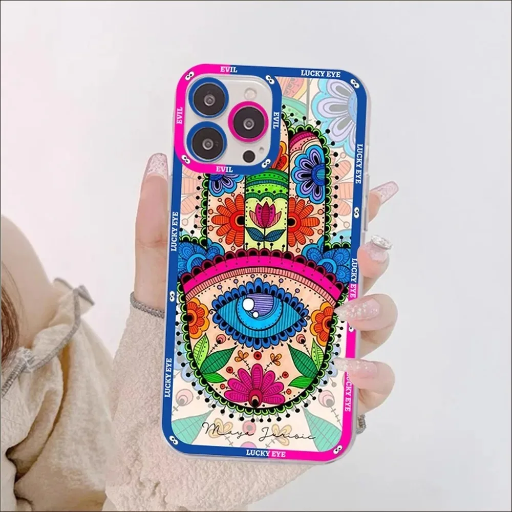 Lucky Eye Blue Evil Eyes Phone Case For Samsung Galaxy S10 S20 S21 S22 S23 S24 FE Plus Ultra Note 20 Soft Clear Back Cover