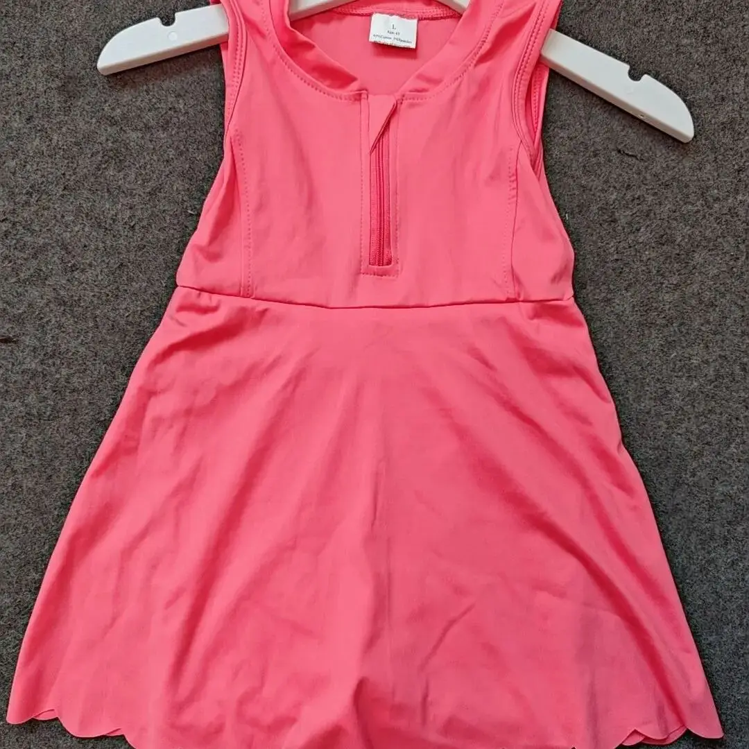 

8.15 Baby Girls Blue Ice-cream Drip Yoga Skort Knee Length Dress Boutique Baby Girls Coral Yoga Zip Active Wear Skort Knee Lengt