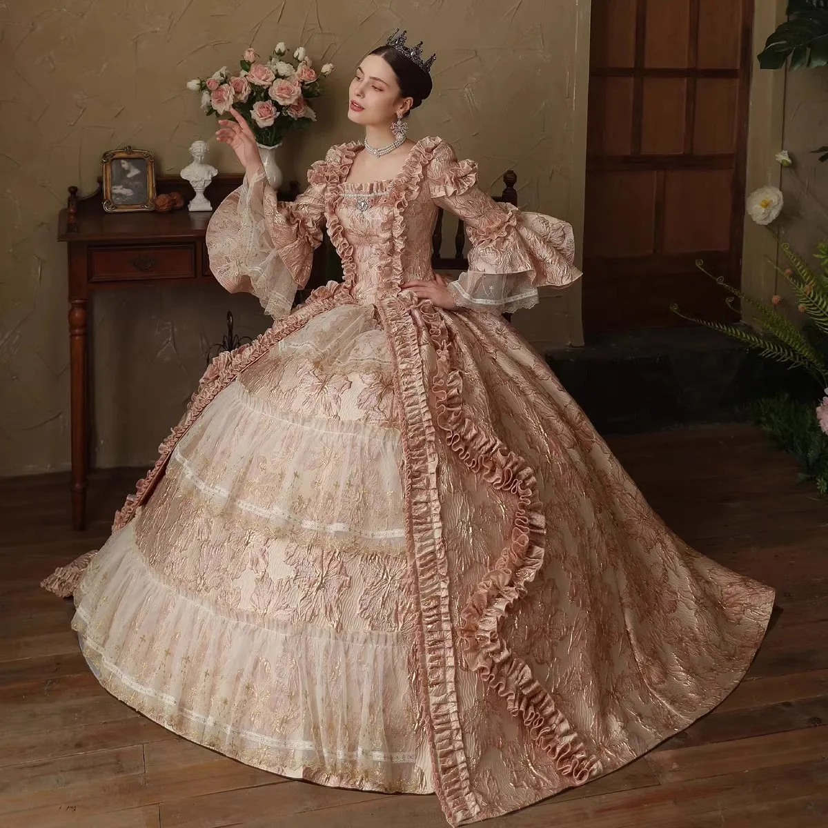 프랑스 관광 법원 의상 사진 여행 사진 영국 공연 드레스 Vestidos Fiesta De Lujo Vestidos Elegantes Mujer
