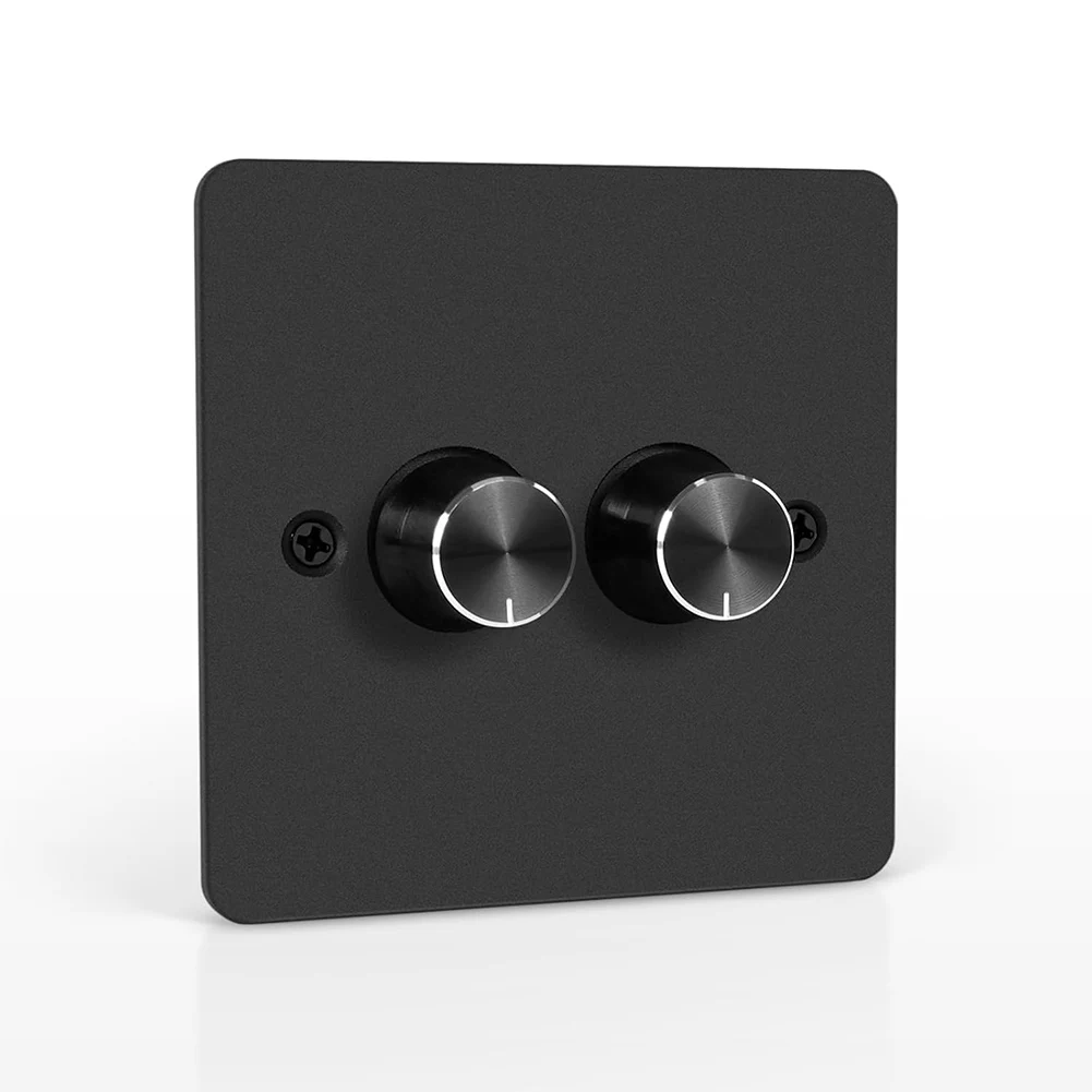 2 Gang Switch LED Dimmer Switch User Safety Compact Design Detachable Front Panel Energy Saving Led Dimmer Brightness Adjust