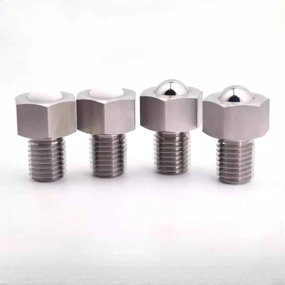 Kande M5-M20 Threaded Universal Ball Hex Bolt - Steel/Plastic Roller Connector for Conveyor Transport Equipment Parts