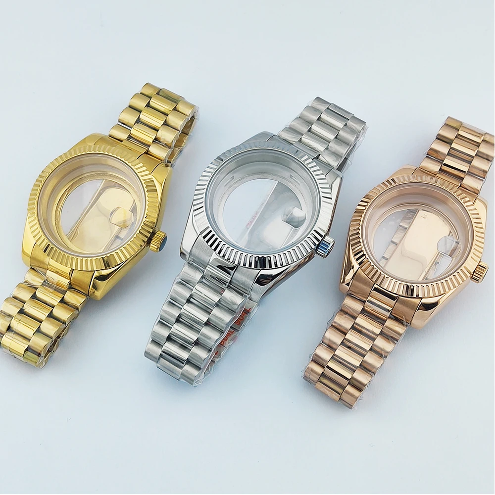 

Корпус miyota 8285, корпус высокого качества, корпус из нержавеющей стали/браслет, сапфировое стекло, циферблат 29 мм, детали часов для механизма 8285